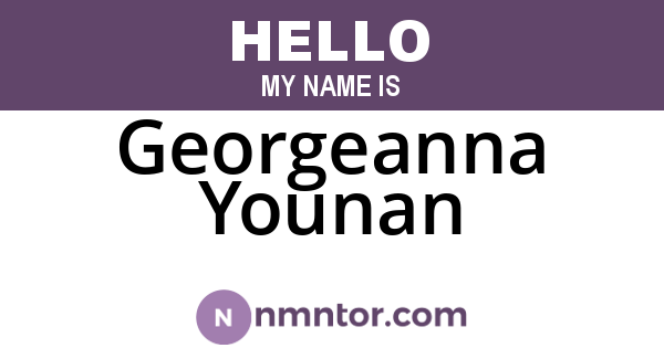 Georgeanna Younan