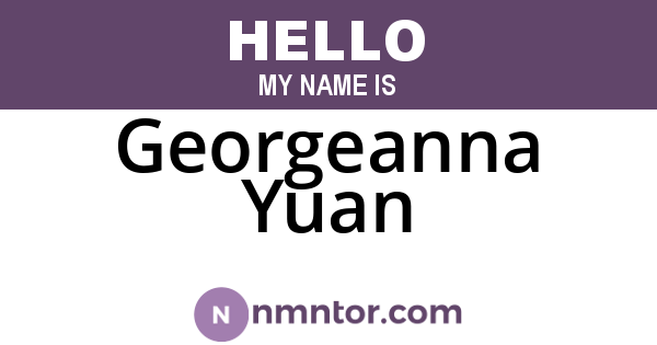 Georgeanna Yuan