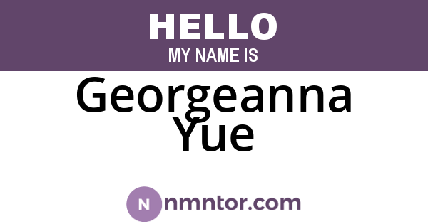 Georgeanna Yue