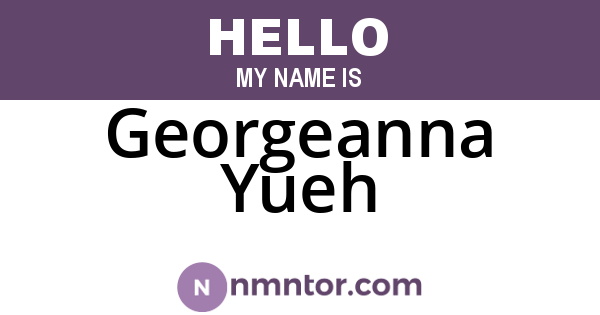 Georgeanna Yueh