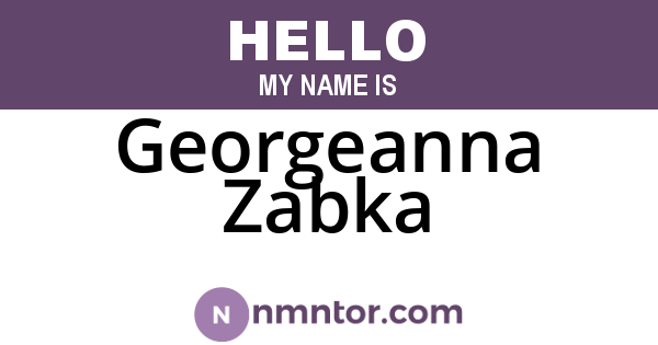 Georgeanna Zabka