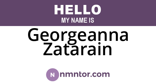 Georgeanna Zatarain