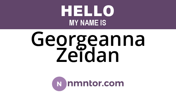 Georgeanna Zeidan