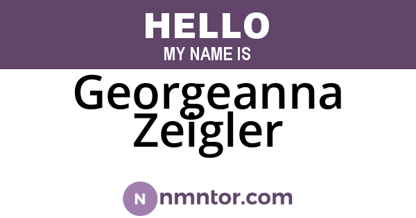Georgeanna Zeigler
