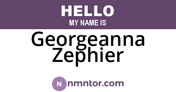 Georgeanna Zephier