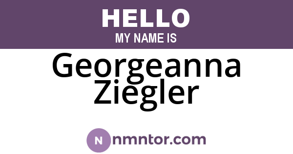 Georgeanna Ziegler