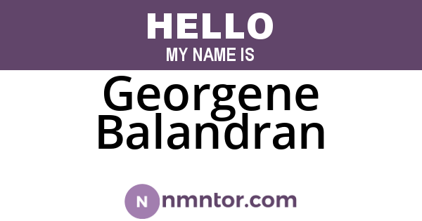 Georgene Balandran