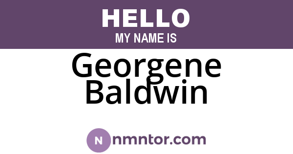 Georgene Baldwin