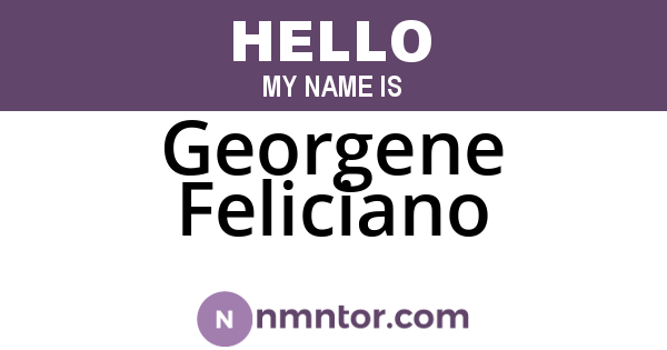 Georgene Feliciano
