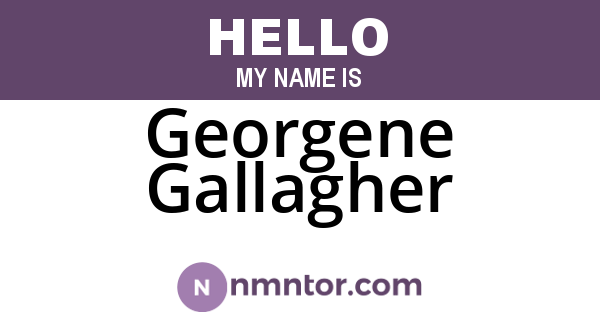 Georgene Gallagher