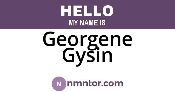 Georgene Gysin