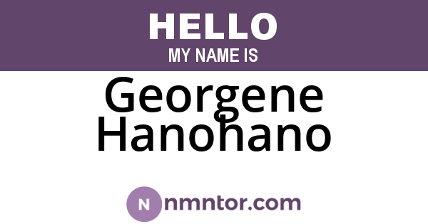 Georgene Hanohano