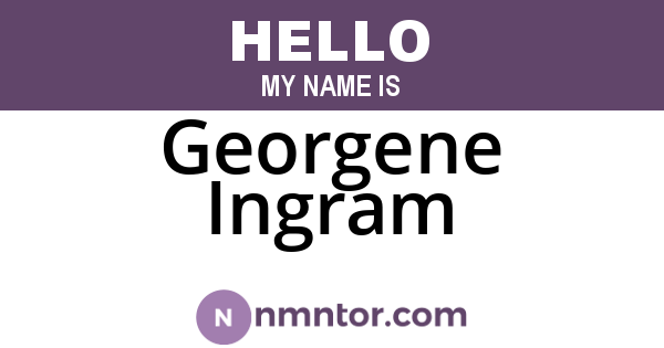 Georgene Ingram