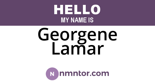 Georgene Lamar