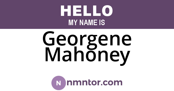 Georgene Mahoney