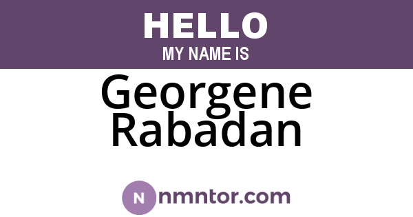 Georgene Rabadan
