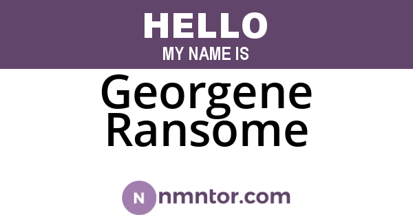 Georgene Ransome