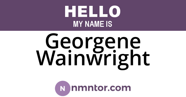 Georgene Wainwright