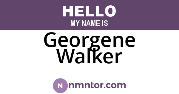 Georgene Walker