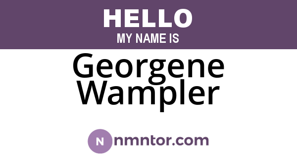 Georgene Wampler