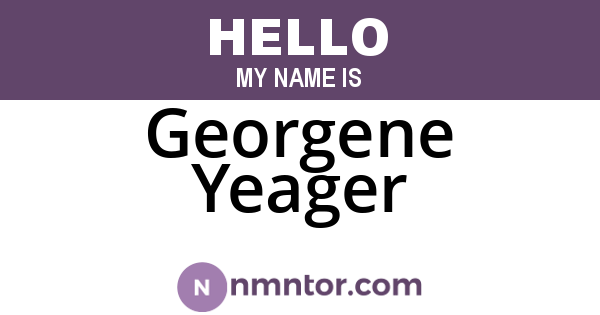 Georgene Yeager