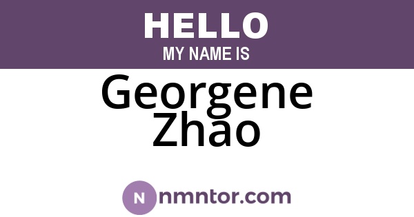 Georgene Zhao