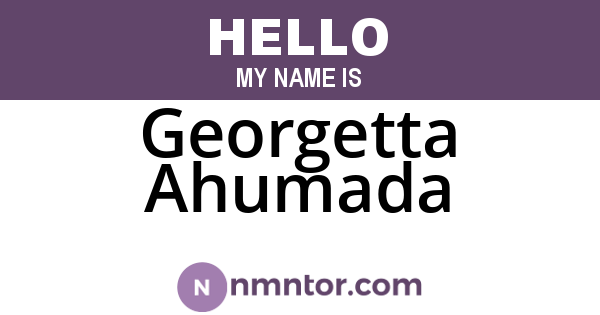 Georgetta Ahumada