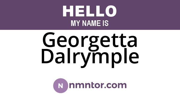 Georgetta Dalrymple