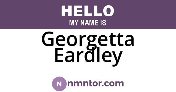 Georgetta Eardley