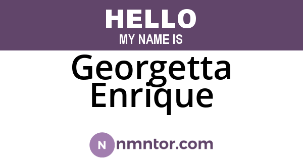 Georgetta Enrique