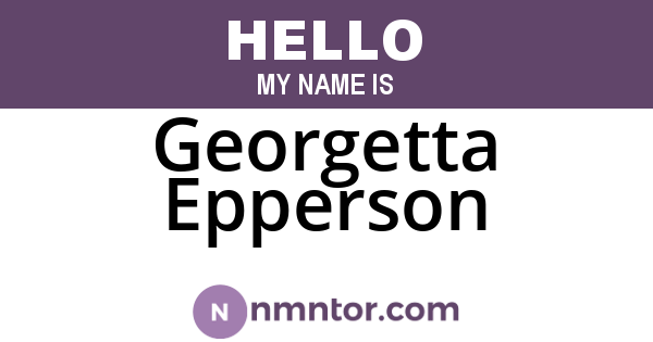 Georgetta Epperson