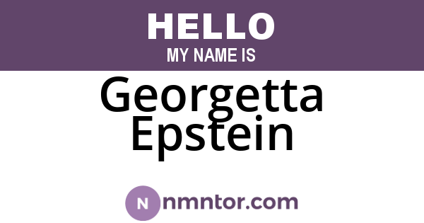 Georgetta Epstein