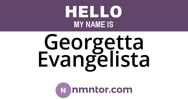Georgetta Evangelista