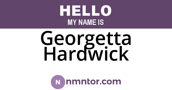 Georgetta Hardwick