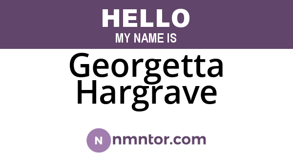 Georgetta Hargrave