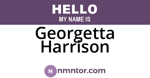 Georgetta Harrison