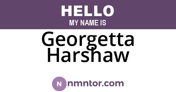 Georgetta Harshaw