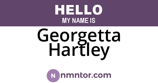 Georgetta Hartley