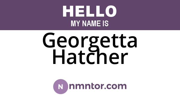 Georgetta Hatcher