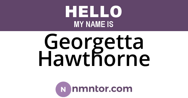 Georgetta Hawthorne