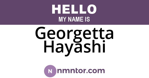 Georgetta Hayashi