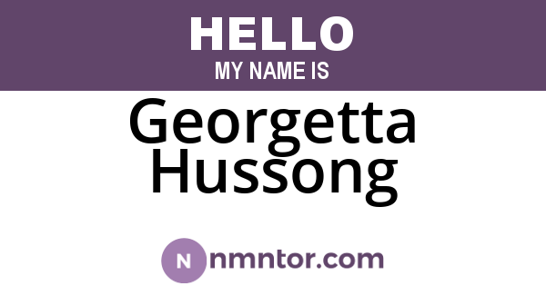 Georgetta Hussong