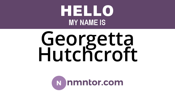 Georgetta Hutchcroft