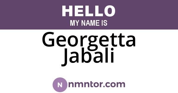 Georgetta Jabali