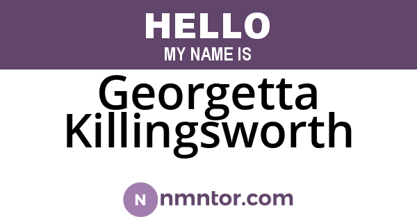 Georgetta Killingsworth