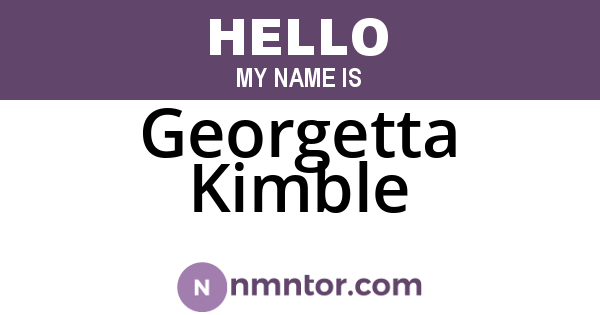 Georgetta Kimble