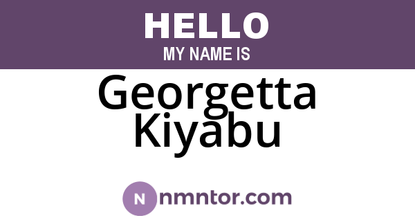 Georgetta Kiyabu