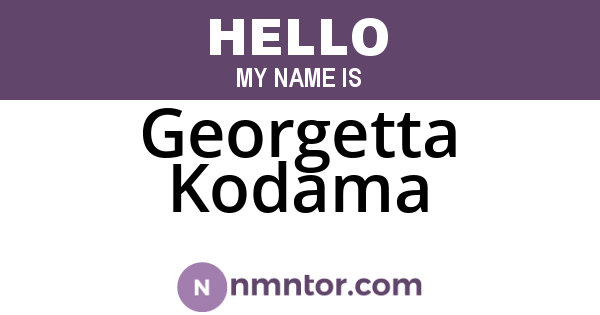 Georgetta Kodama