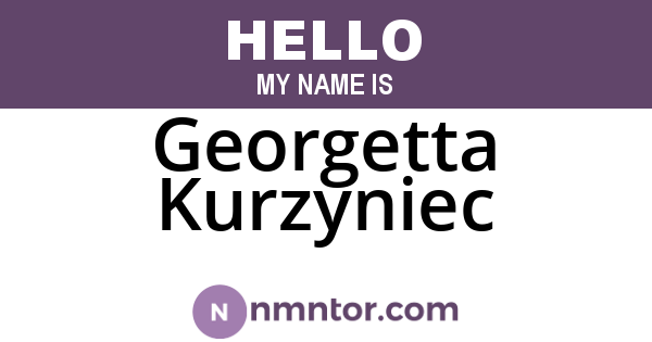Georgetta Kurzyniec