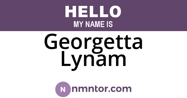 Georgetta Lynam